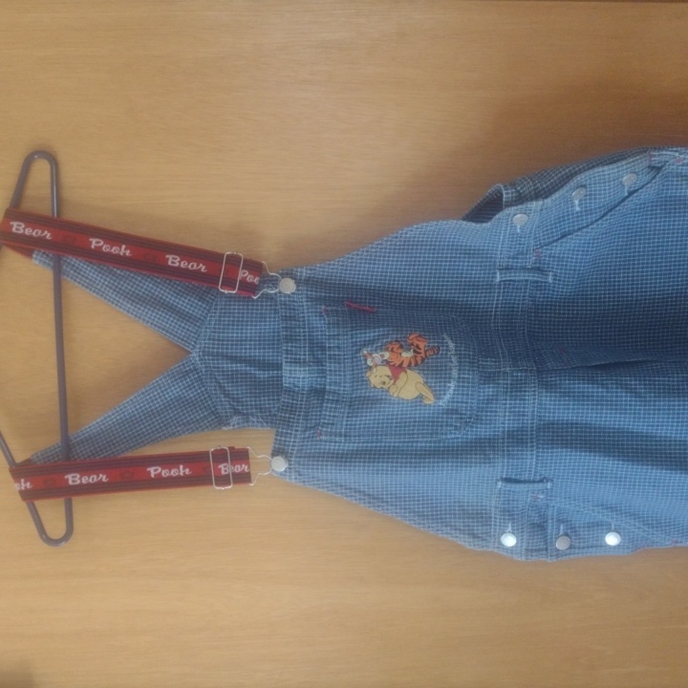 Disney's Winnie the Pooh and Tigger Bib Shorts Denim Overalls
